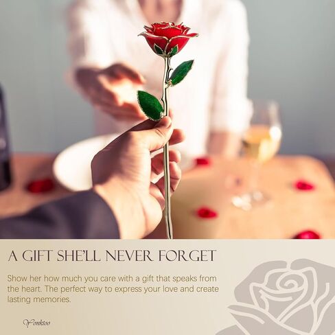 Gold Dipped Rose 24K - Forever Gift for Her,Perfect for Women,Girlfriend Gifts,Valentine’s Day,Birthday or Graduation Gifts - Red in Kuwait