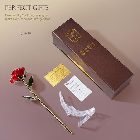 Gold Dipped Rose 24K - Forever Gift for Her,Perfect for Women,Girlfriend Gifts,Valentine’s Day,Birthday or Graduation Gifts - Red in Kuwait