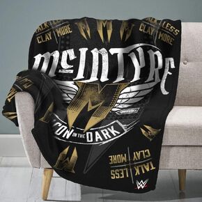 Sleep Squad WWE Drew McIntyre 60" x 80" Rachel Plush Blanket –Wrestling Superstar Super-Soft Throw
