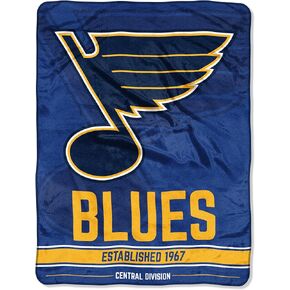 Northwest NHL St. Louis Blues Unisex-Adult Micro Raschel Throw Blanket, 46" x 60", Break Away