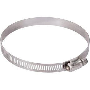 Rocky Mountain Goods Heavy Duty Stainless Steel Hose Clamp - Clamp Range is 3 9/16" x 4 1/2" - (No. 64) - 1/2" Band Width - Worm Drive Hose Clamp - Stainless Steel Screw (3)