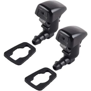 Cheriezing 2 Pcs Front Windshield Washer Nozzles Wiper Spray Kit Single Hole Compatible for 2008 2009 2011 Ford Focus, 2007-2011 Edge, 2007-2010 Lincoln MKX # 8S4Z17603AA