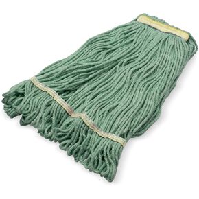 SPARTA Flo-Pac Acrylic Mop Head, Loop-Ended, Narrow Band with 1" Yellow Band for Organized Cleaning, Small, Red in Saudi Arabia