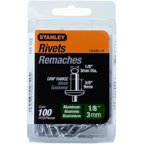 Stanley PAA46-1B 1/8 Inch X 3/8 Inch Aluminum Rivets, Pack of 100(Pack of 100)