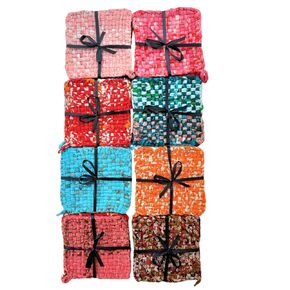 Heat resistant pot holder - Set of 2 with Hanging Loop Potholder - Hot oven pads - Hot Pads Trivets 100% Cotton Pot Holders Reversible