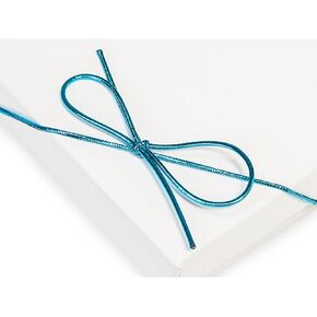 10 Inch Turquoise Blue Metallic Stretch Loops (1/16") (100 Pack)