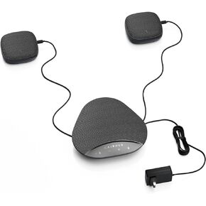 AIRHUG Bluetooth Speakerphone,Conference Speaker with Microphone,360°Voice Pickup,with 2 Expansion Microphones,fits 8 People