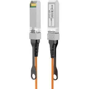 YunvoFib 10G SFP+ to SFP+ Active Optical Fiber Cable Direct Attach Copper with Multi-Mode Fiber Cable for Cisco,MikroTik,Ubiquiti...Etc Switch(DAC 0.5Meters)