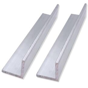 2 PCS 2" x 2"x 1/5" Aluminum Angle 6061, 12" Length, T6511 Mill Stock, 1/8" Thick