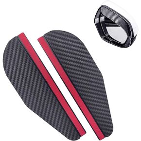 Medsuo 2pcs Universal Car Side Wing Mirror Rain Protector Cover Cap Smoke Guard Rear View Side Mirror Deflectors Rain Eyebrow for Cars SUV Truck Rear View Mirror Cover Accessories - Black