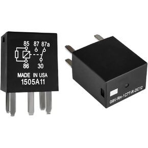 Kewucn 2 PCS Power Relay, 5 Pin High Performance Auto Fuel Pump Relay, G8V-RH-1C7T-R-DC12 Automotive Relay, Multi Purpose Electrical System Electromechanical Relay, Car Accessories