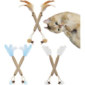 MECOOL Cat Silvervine Sticks Chew Toys,Catnip Feather Toy for Indoor Cats and Kittens,Natural and Health 6PCS in Kuwait