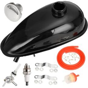FVRITO Metal 4L 1.06 جالون خزان الوقود الغاز مع غطاء شرارة التوصيل بيتكوك فلتر خط الوقود ل2 السكتة الدماغية 49cc 60cc 66cc 80cc محرك بمحرك دراجة دراجة نارية محرك دراجة نارية