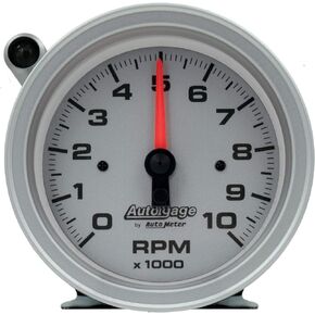 Auto Meter 233909 Auto Gage 3-3/4" Tachometer 0-10,000 RPM w/Silver Dial & Shift-Light