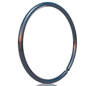 Thin Black Nose Ring Hoop 24 Gauge – 925 Silver Black Nose Hoop 7mm inner diameter – 24G Nose Piercing Ring