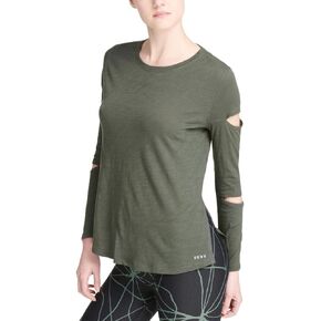 DKNY Women's Long Sleeve Cut Outs Top