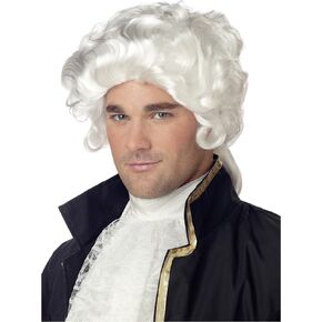 California Costumes Men's Colonial Man Wig, White, One Size