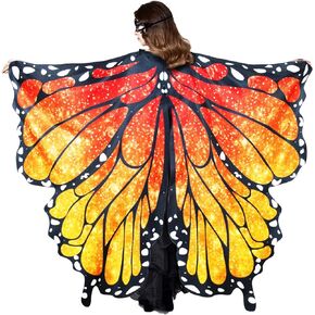 D.Q.Z Women Fairy-Butterfly-Wings Shawls, Butterfly Fairy Halloween Dress Up Party Favors
