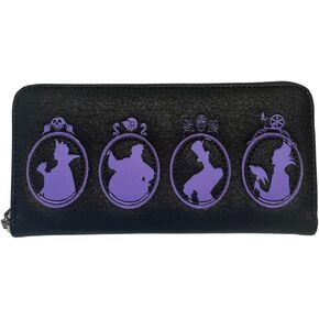 Loungefly Exclusive Disney Villains Silhouette Zip Around Wallet