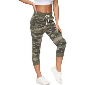 SPECIALMAGIC Women's Sweatpants Capri Pants Cropped Jogger Running Pants Lounge Loose Fit Drawstring Waist with Side Pockets