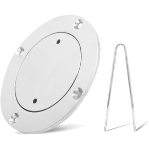Deck Plate,3in Stainless Steel Deck Hatch Cover Stainless Steel Inspection Hatch With Key For Marine Boat Hardware Accessory