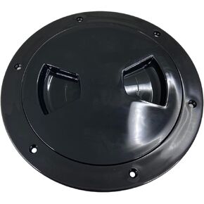 MARINE BOAT BLACK PLASTIC DECK PLATE 4"D WATERPROOF INSPECTION BAYONET TYPE