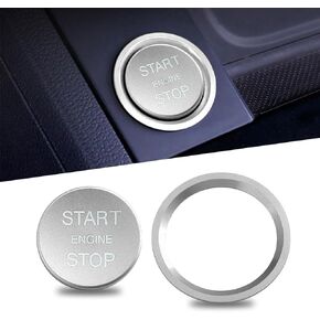 2 PCS Car Engine Start Button Cover Stickers, One Button Start Circle Decoration, Interior Auto Accessories, Compatible with Audi A3 A4 A5 A7 A8 Q5 S3 S5 S6 S7 (Red)