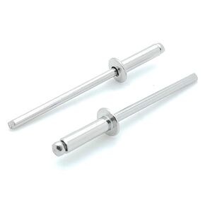 100 Qty 304 Stainless Steel Blind Rivets (#4-5) 1/8" Diameter x 5/16" Grip (BCP165)