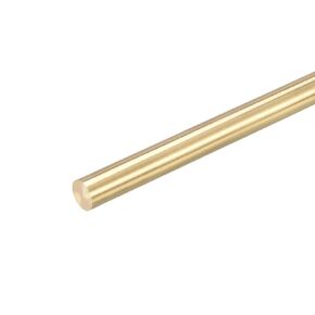 MECCANIXITY Brass Rod,Brass Solid Round Rod 10mm,13/32inch Diameter 450mm Length Lathe Bar Stock for RC Model DIY Craft Pack of 1