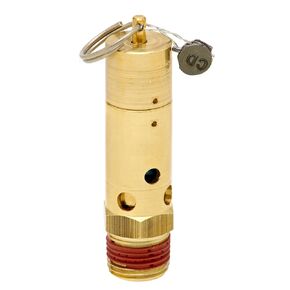 Control Devices SN50-1A100 SN Series Brass Hard Seat ASME Safety Valve, 100 psi Set Pressure, 1/2 Male NPT