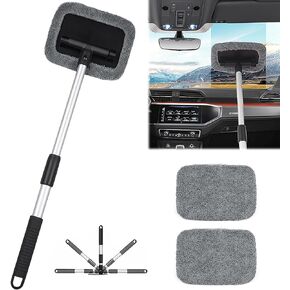 Windshield Window Cleaner Tool,Windshield Cleaning Tool, Retractable Car Glass Cleaning Brush, Cleaning Supplies for Car,Office,Home in Kuwait