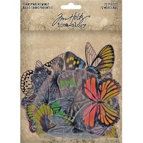 Tim Holtz, Advantus Transparent Wings, white 72 Count