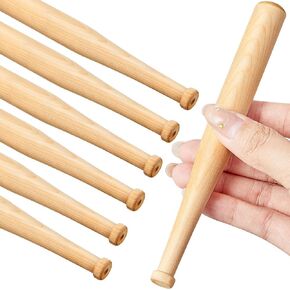 Juexica 6 Pcs Mini Baseball Bat 6 Inch Unfinished Small Wooden Bats Unpainted Wood Baseball Bats for Painting Keychain Action Figures DIY Craft Projects Ball Sports Party Favors