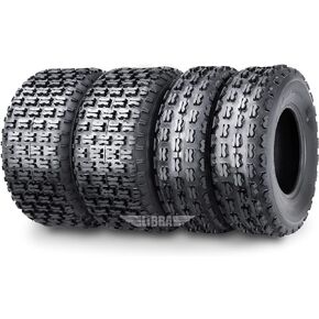 WANDA Full Set Sport ATV Tires 21x7-10 & 20x10-9 Yamaha Raptor 350 660 700