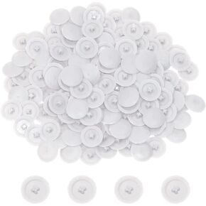 Mini Skater 200Pcs Screw Caps Plastic Self-Tapping Screw Hole Cap Covers for Diameter 8mm Flat Cross Screw Lids Furniture Fittings, (White)