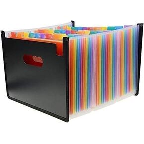 36 Pockets Accordian File Organizer,Expanding File Folder,Filing Folders,Expandable A4/Letter Size Folder, Accordion Document Organizer,Portable Paper/Bill/Receipt Folders with 2 A-Z Blank Tabs
