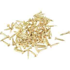 uxcell Tiny Brass Nails 1.2mmx8mm(DxL) for Wooden DIY Decorative Pictures Boxes Household Accessories Black 200pcs
