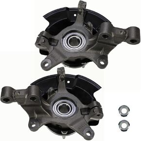 OCPTY Wheel Hub Bearing Steering Knuckle Assembly Pair Front Driver and Passenger Side 2012-2014 Fit for Ford Edge 2.0L 3.5L 3.7L LK057 LK058