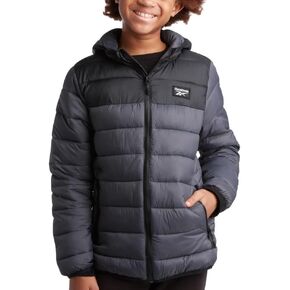 Reebok Boys’ Jacket – Lightweight Quilted Puffer Coat – Basic Outerwear Coat for Boys (7-16)