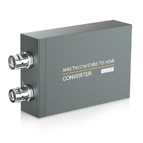 CVI/TVI/AHD to HDMI Converter, Full HD 4K 720P/1080P/3MP/4MP/5MP/8MP AHD/TVI/CVI to HDMI Adapter, BNC(TVI/CVI/AHD/CVBS) Video Signal to Display on Monitor/HDTV with HDMI Input