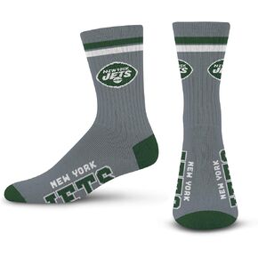 FBF - Official NFL 2 Stripe Adult Unisex Team Logo & Colors Crew Dress Socks Footwear for Men and Women Game Day Apparel
