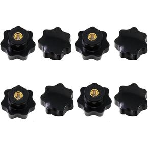 Sopepoyie M6X31mm Star Through Hole Knob Female Thread Nut Clamping Knob Grip Assortment Kit