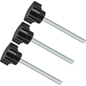 CoCud Star Clamping Knobs, M6 x 70mm Male Thread 30mm Head, Plastic Thumb Screw Grip Hand Knobs Threaded Bolt Black - (Applications: for Lathe Machinery), 3-Pieces