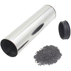 Portable Stainless Steel Cylinder Sand Shaker Rhythm Percussion Musical Instruments (Silver)
