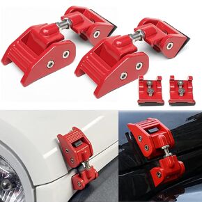 STANVEE Hood Latch Aluminum Hood Latch Compatible with Jeep Wrangler JK/JKU 2007-2017, JL/JLU 2018-2022 and Jeep Gladiator 2020-2022 (Pink)