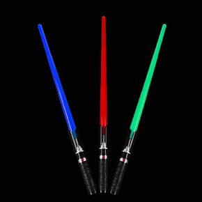 MewduMewdu Lightsaber Toy (3 Pack) with Electronic Lights and Sound Effect for Kids and Adults, Red Blue Green LED Retractable Force FX Saber Sword Toy as Halloween, Party, Holiday Accessory and Gift