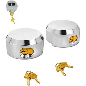 6271 Hidden Shackle Padlocks Keyed (2 Pack), Puck Locks, Puck Lock, Van Door Lock, 2-7/8" Chrome Surface Puck Lock, Reinforced Hidden Shackle Lock, Trailer Puck Padlocks -1 Year Warranty