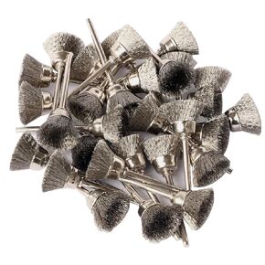 Hiqalty 30 pcs Stainless Steel Cup Brushes Wire Brush Rust Paint Removal Bits Polishing for Rotary Tools (Cup Type)