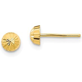 The Black Bow 4mm Diamond-cut Half-Ball Post Earrings in 14k Yellow Gold