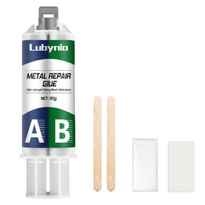 Metal Glue, High-Strength Metal to Metal Glue, 2 Pack Metal Glue Heavy Duty, High Temperature Resistant Metal Epoxy Glue for Metal Bonding, Metal Repair Glue for Metal, Hard Plastics, Cast Iron